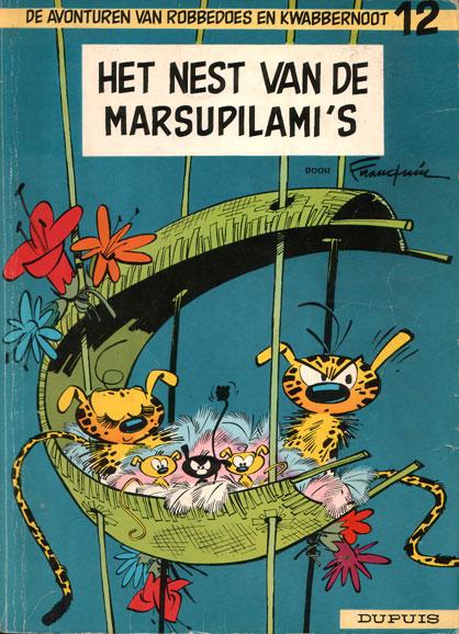 Cover:
Robbedoes en Kwabbernoot 12 Het nest van de Marsupilami's
