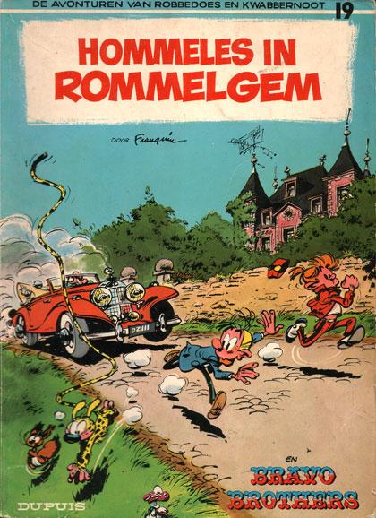 Cover:
Robbedoes en Kwabbernoot 19 Hommeles in Rommelgem
